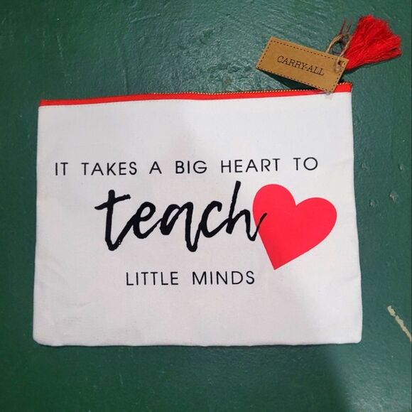 It Takes a Big Heart to Teach Little Minds Carry-All Bag New - Picture 1 of 2